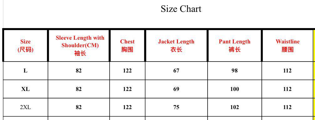 Raincoat Size